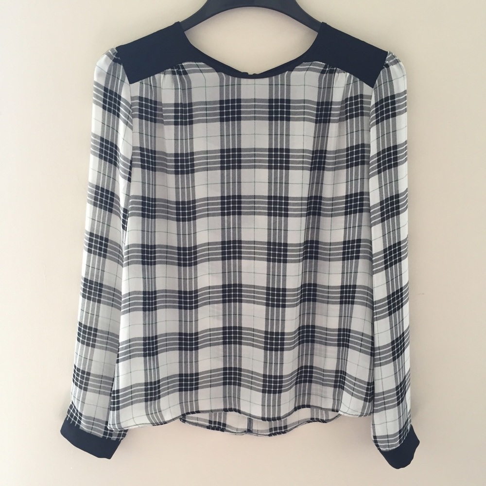 Plaid Chiffon Top